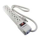 Miyako 6 Outlets Grounded, Power Strip with Surge Protector 14-616BP