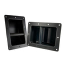 MIYAKO 9" x 7" Recessed Speaker Cabinet Bar Handles - High-Strength Black Metal - Precision Drill Holes - Ideal for Upgrading or Replacing Damaged Handles on Large Boxes - 1 Pair