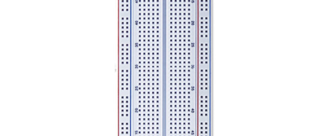 MIYAKO Breadboard 630 Tie-points Solderless Prototype for Arduino 4 Distribution Strips 16 X 5.4 X 0.85 inch Prototyping Boards with Aluminum Plate (EIC-102)