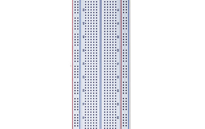 MIYAKO Breadboard 630 Tie-points Solderless Prototype for Arduino 4 Distribution Strips 16 X 5.4 X 0.85 inch Prototyping Boards with Aluminum Plate (EIC-102)
