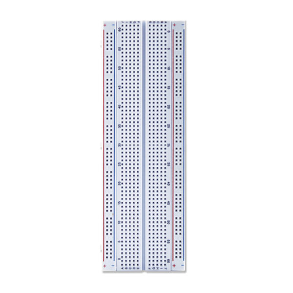 MIYAKO Breadboard 630 Tie-points Solderless Prototype for Arduino 4 Distribution Strips 16 X 5.4 X 0.85 inch Prototyping Boards with Aluminum Plate (EIC-102)