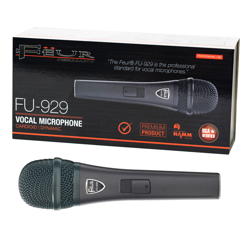 FEUR FU-929 – Cardioid Dynamic Unidirectional Microphone  Designed for Vocals and Instruments