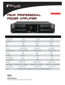 feur fu tra3000 tra series professional power amplifier