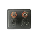 Miyako Square Speaker Cup, with Dual Speakon 4 PIN Jacks / 2 1/4" Mono NB-519