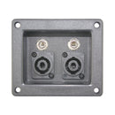 Miyako Square Speaker Cup, with Dual Speakon 4 PIN Jacks / 2 1/4" Mono NB-519