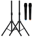 VOYZ Party 15" 2000 Watt 2-Way Powered PA Speaker System Combo Set with Bluetooth/USB Drive Read Function/SD Card Reader/FM Radio/Remote Control, Karaoke VZ-HLKIT415